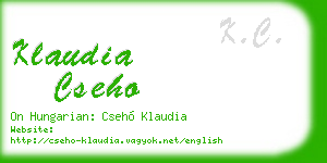 klaudia cseho business card