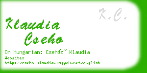 klaudia cseho business card